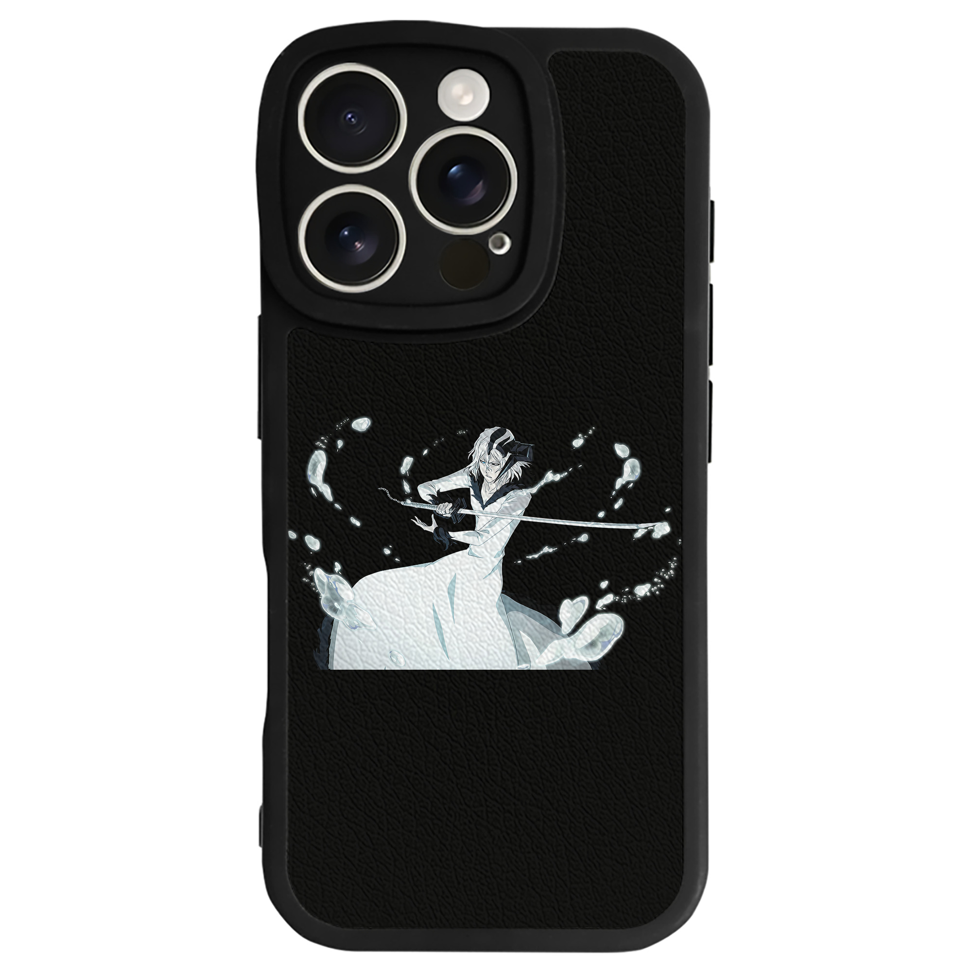 ブリーチ 黒崎一護（くろさき いちご）BLEACH Kurosaki Ichigo 【iPhone 16シリーズ対応】シリコンスマホケース（レザー調） 材質：シリコン